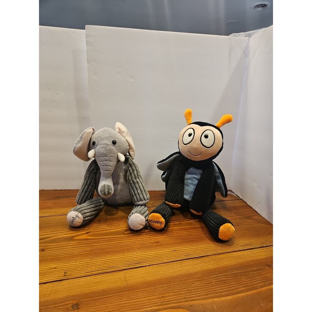 Two Scentsy Buddy Bernie Buddyfly & Ollie Elephant Plush